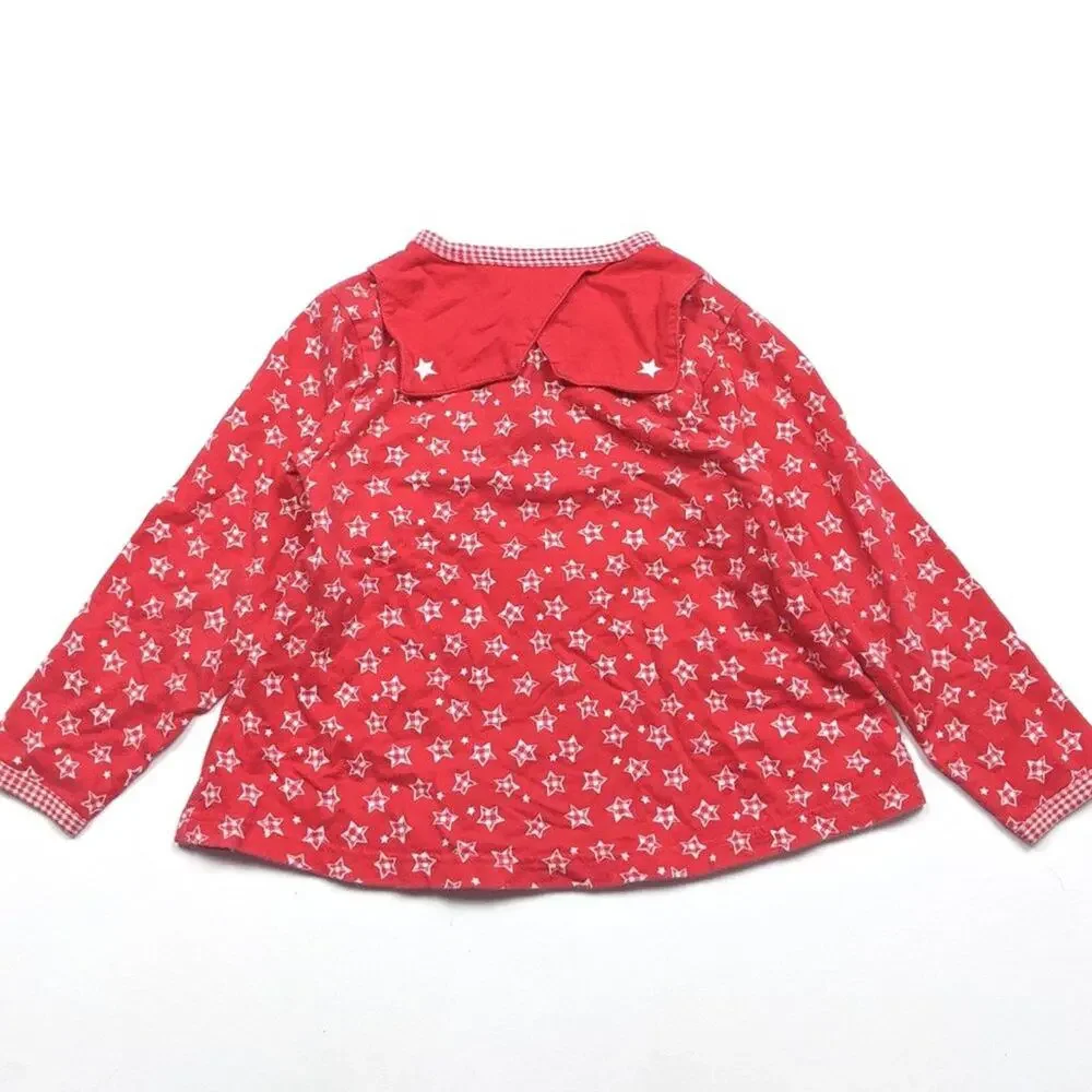 Vintage Gymboree Top Girls Size XL 5T Red Star Long Sleeve Shirt